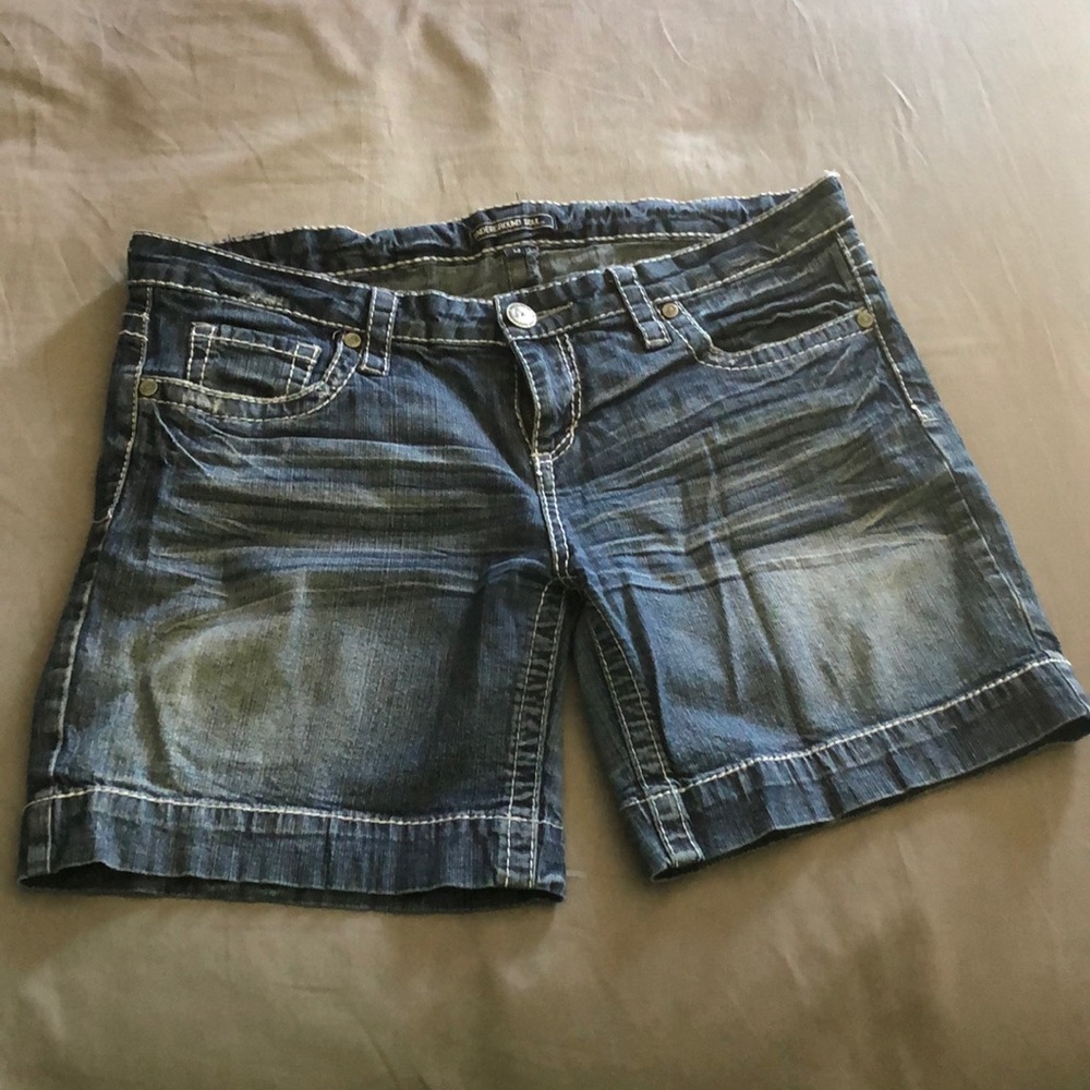 Underground Soul washed denim shorts